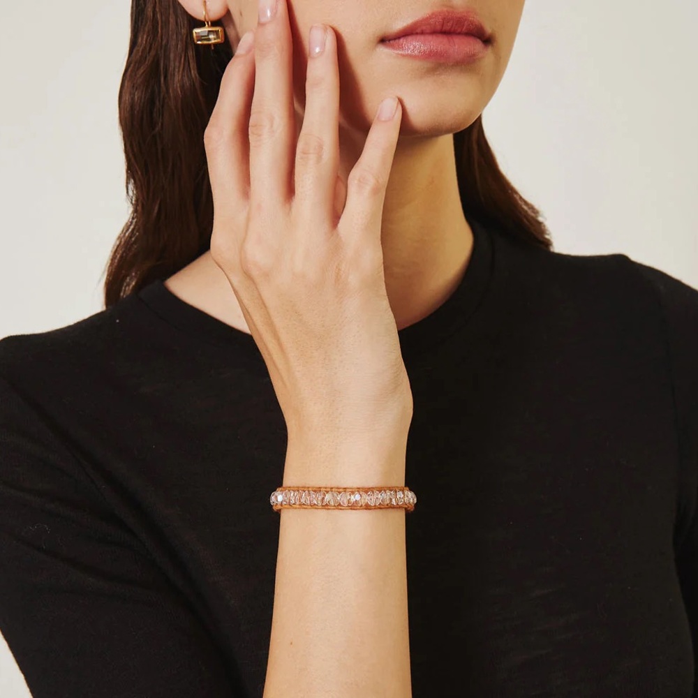 Chan Luu Gold and Tan Beaded Bracelet